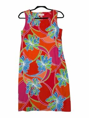 Jude Connally Womens Scoop Neck Sleeveless Multicolored Orange
Mini Dress Size M